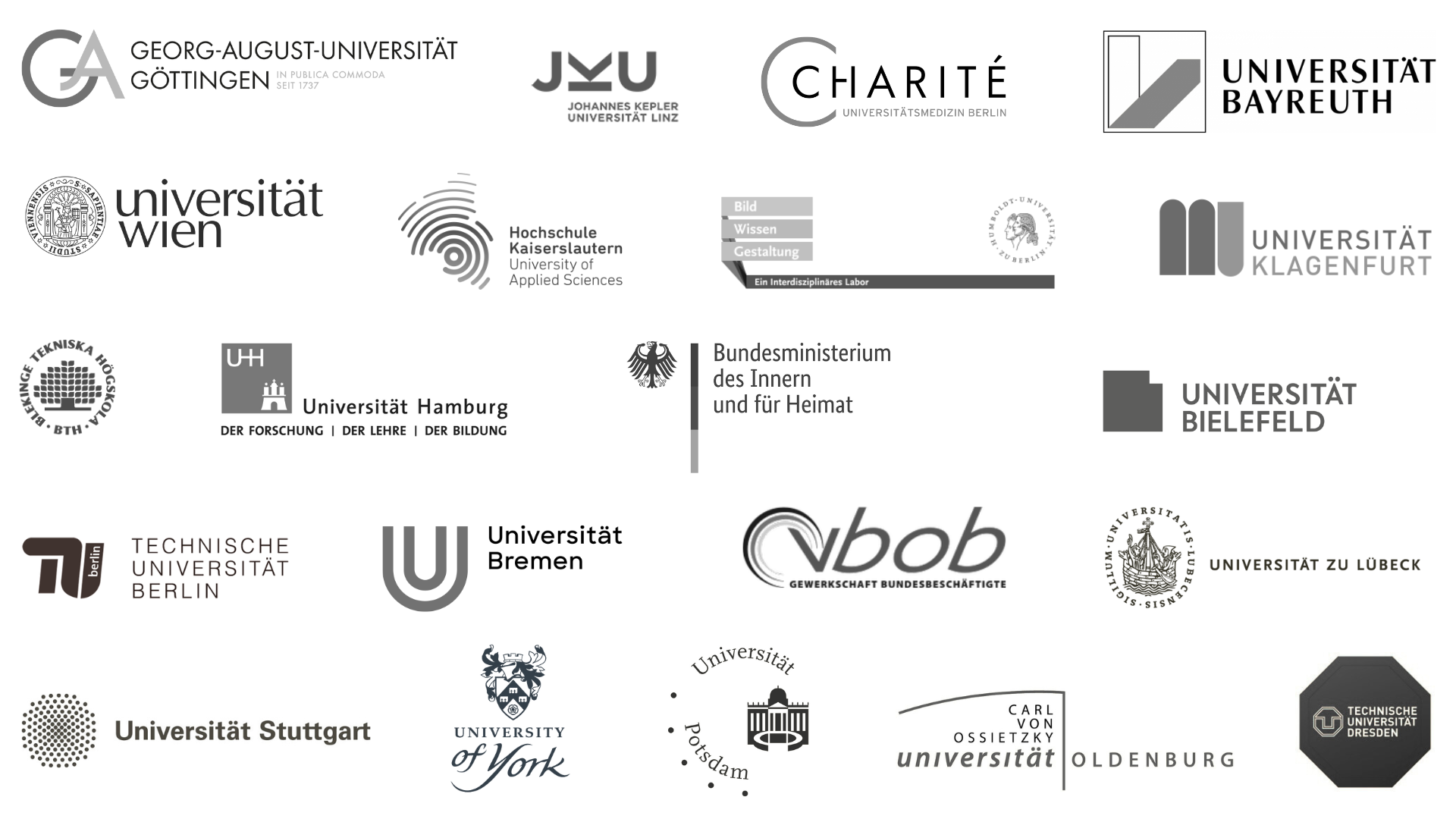 Universitäten, TU Berlin, Universität Stuttgart, charite, HU Berlin, Universität Bremen